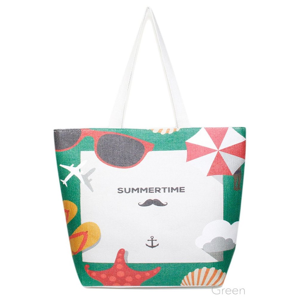 LOF Summertime Mustache Summer Theme Tote Bag